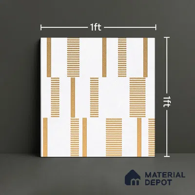 Highlighter Tiles  Tile TL 07251 Plana 8011 GLM (Gold) 1 ft x 1 ft Ceramic Matte Finish - 9 mm  | 2 mm Spacer is Mandatory (Sample)